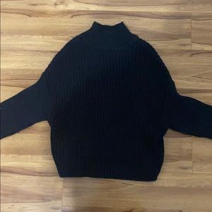 Black turtleneck sweater